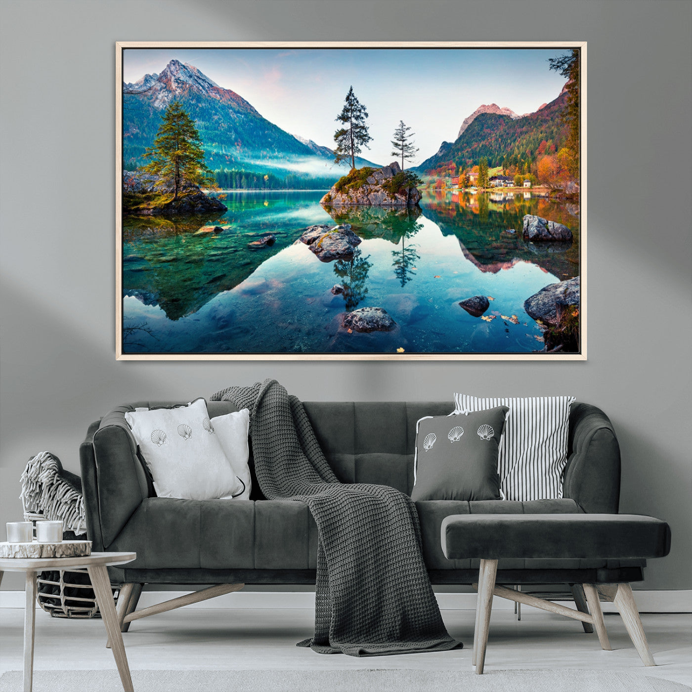 Crystal Clear Lake Wall Art | Mountains Wall Art Canvas | 3
