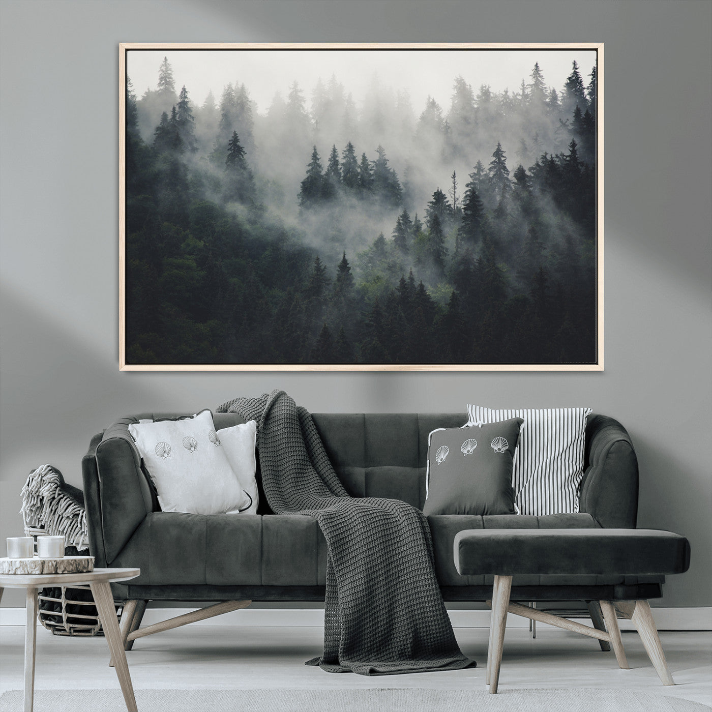 Nature Wall Decor - Serene Triptych Nature Print – Woodland