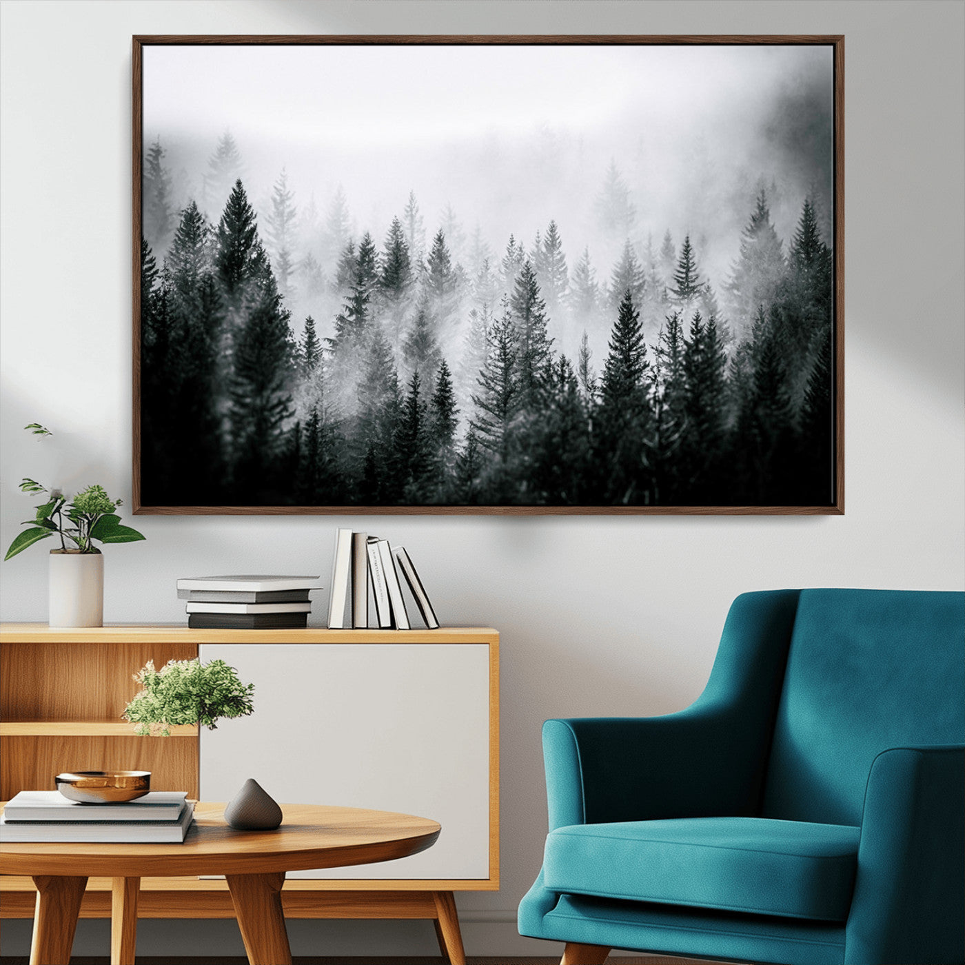 Mountain Elk Wall Art Canvas Print – Framed Rustic Wildlife