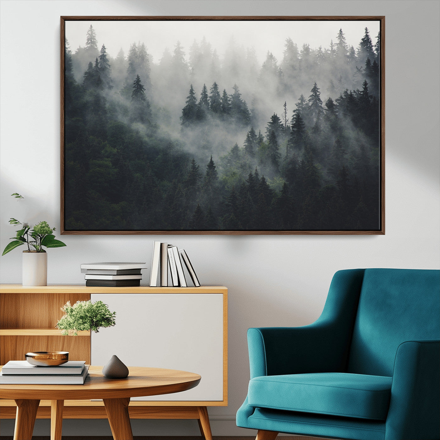 Nature Wall Decor - Serene Triptych Nature Print – Woodland