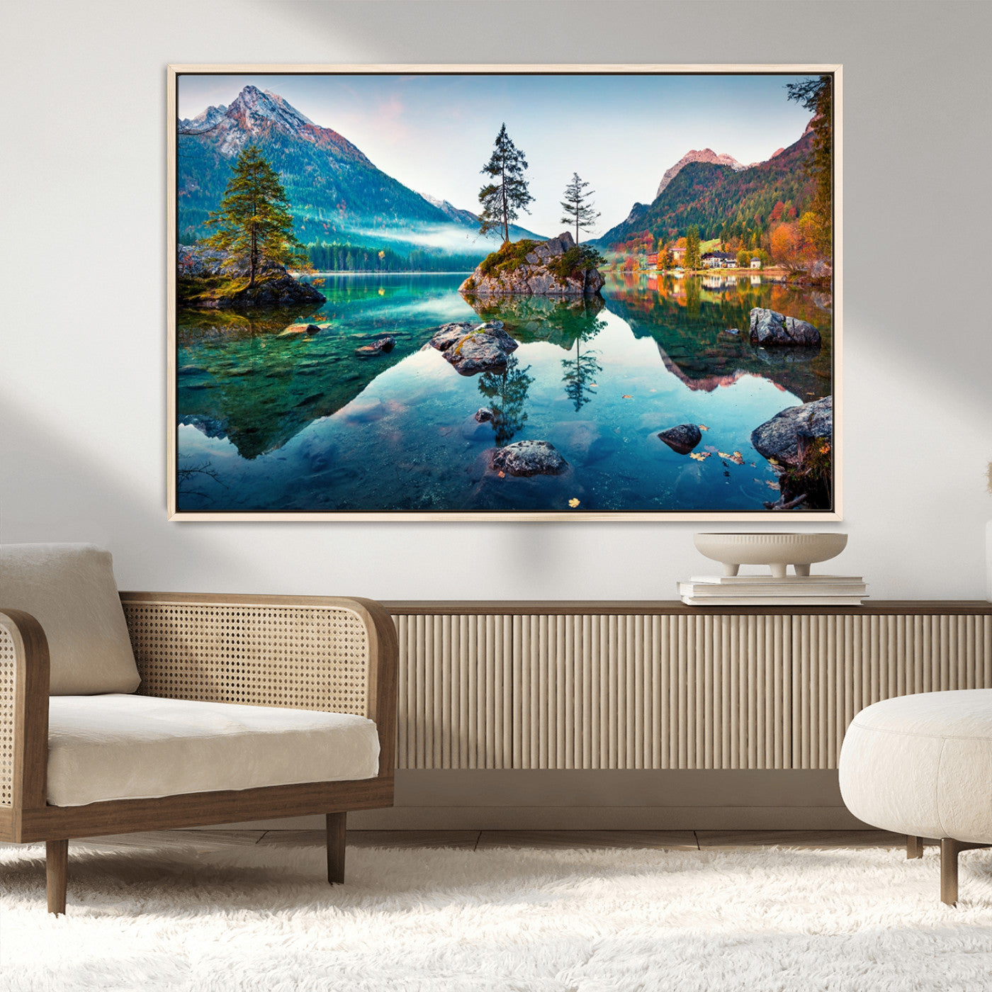 Crystal Clear Lake Wall Art | Mountains Wall Art Canvas | 3