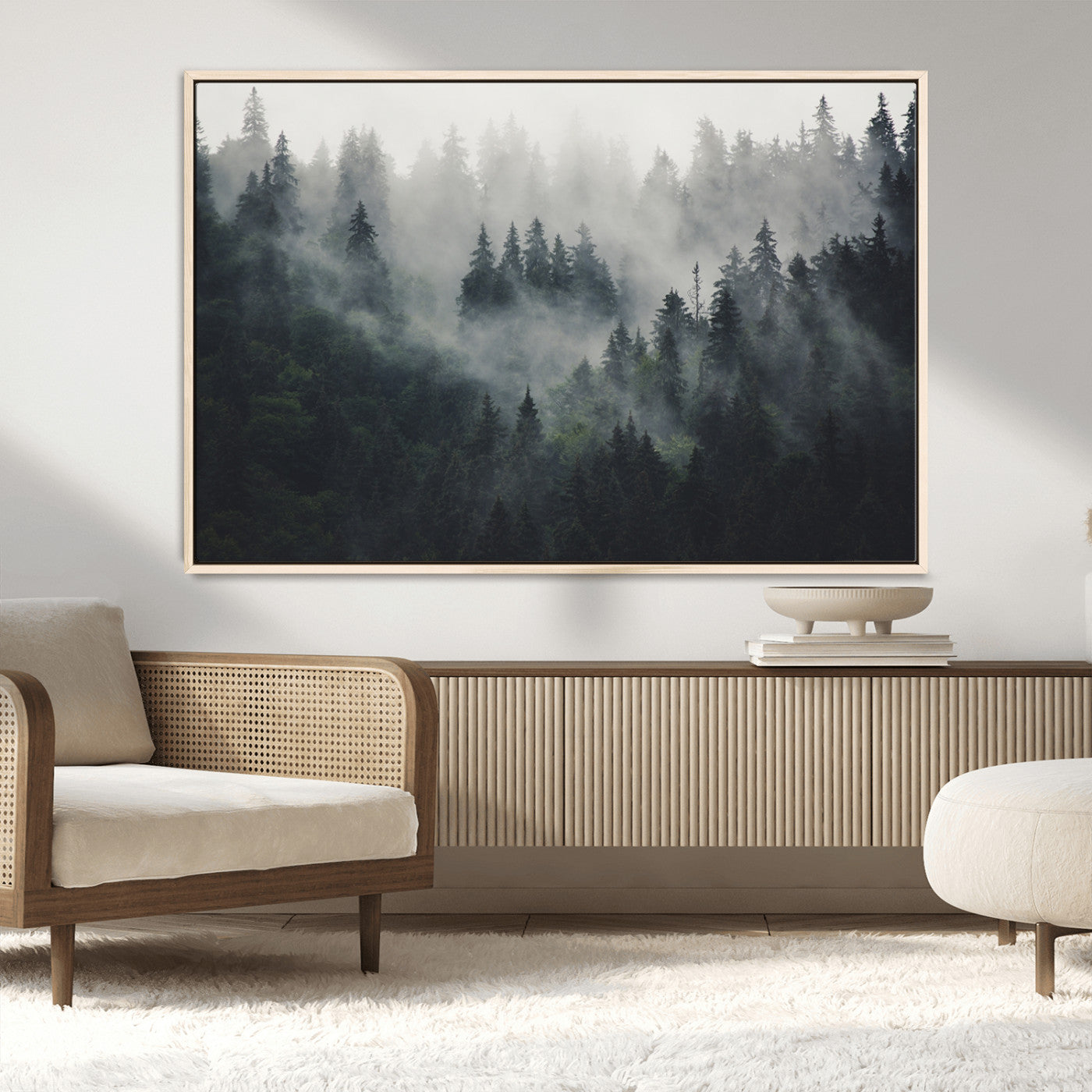 Nature Wall Decor - Serene Triptych Nature Print – Woodland