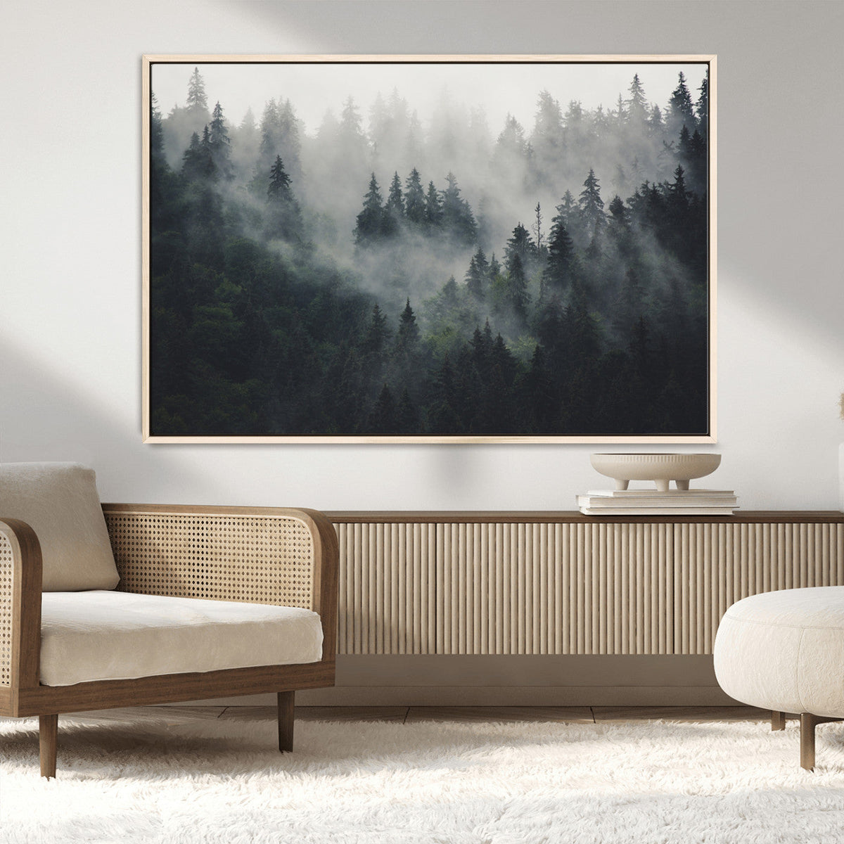 Nature Wall Decor - Serene Triptych Nature Print – Woodland