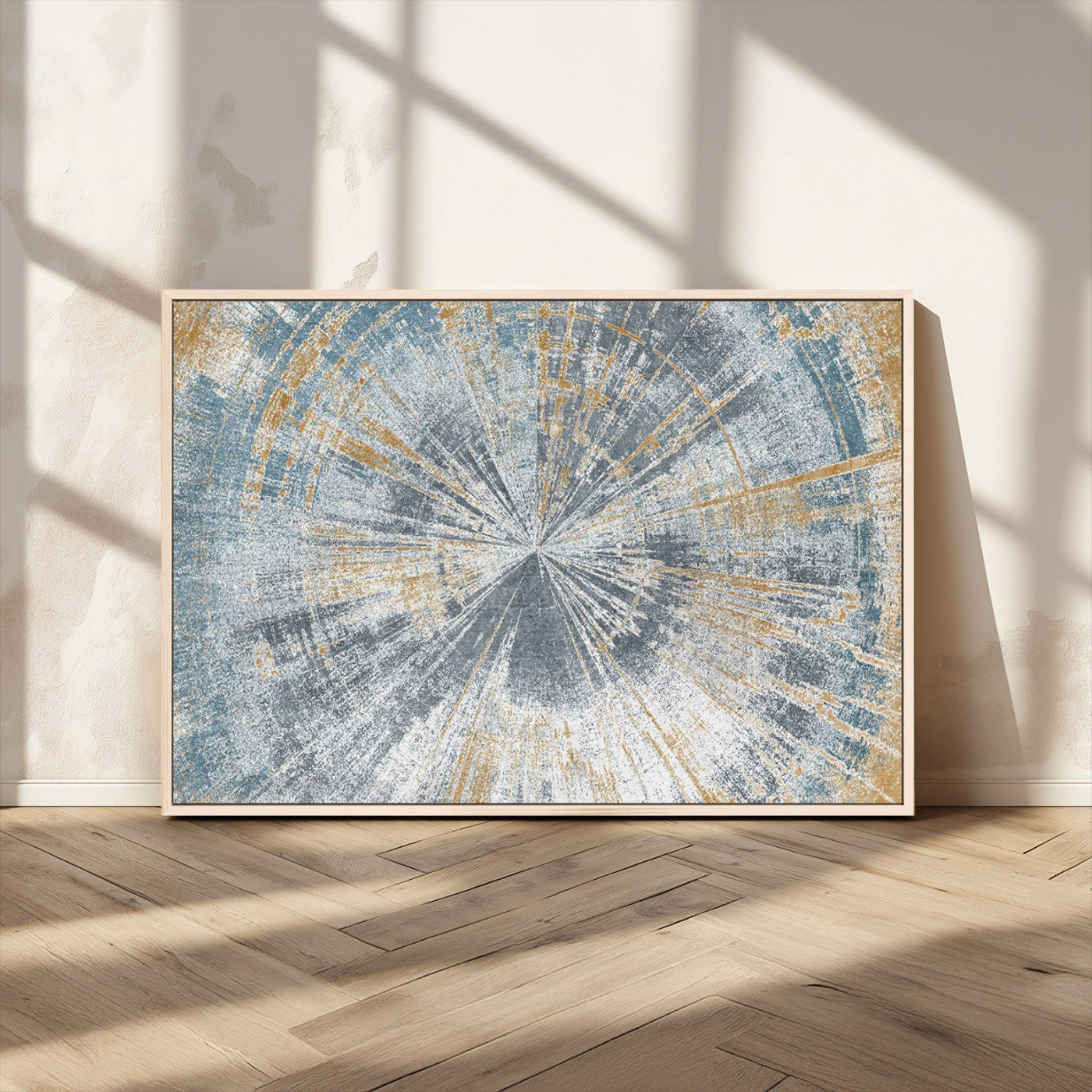 Radiant Abstract Wood Rings Canvas Art – Modern Triptych