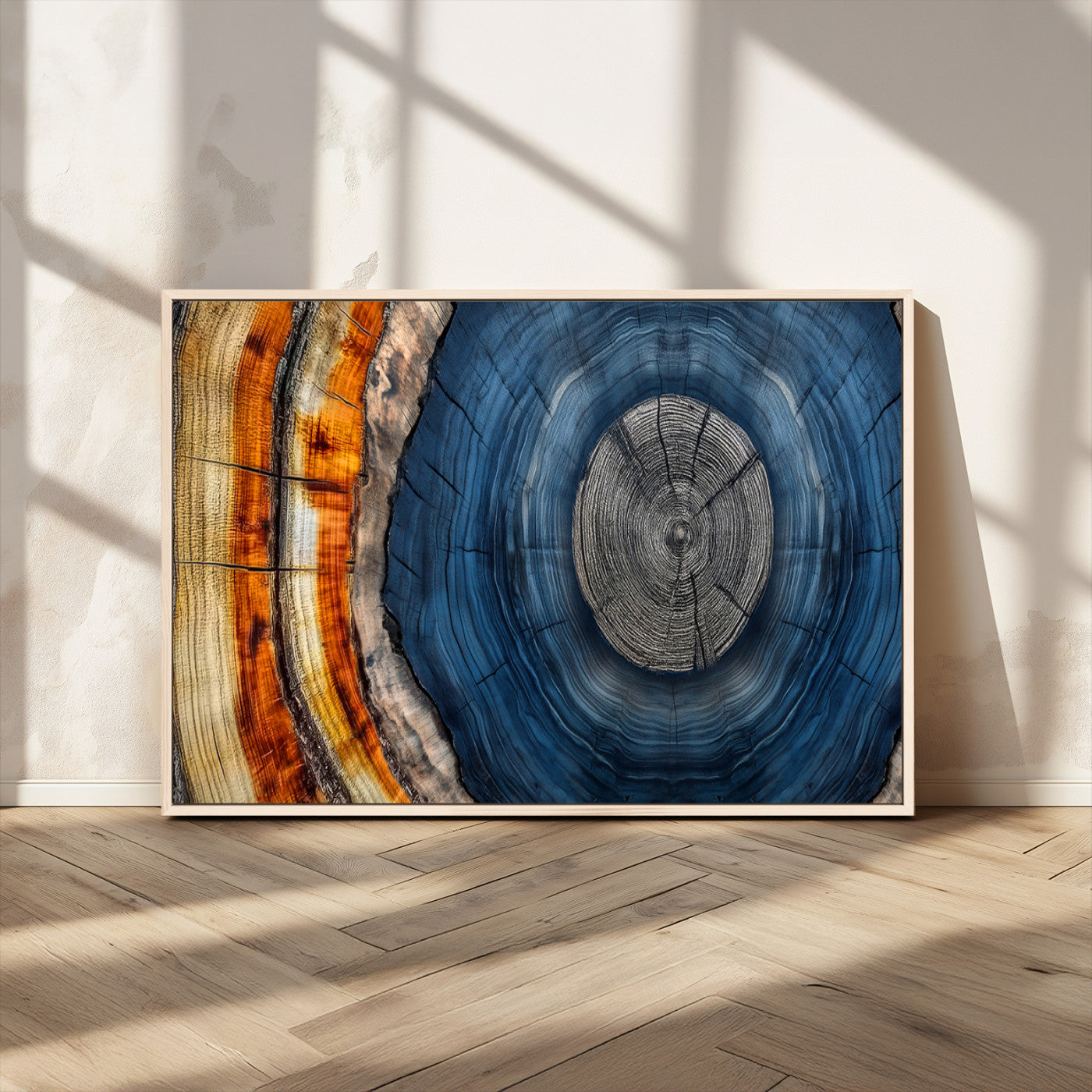 Abstract Tree Rings Wall Art Canvas Print – Modern Wood