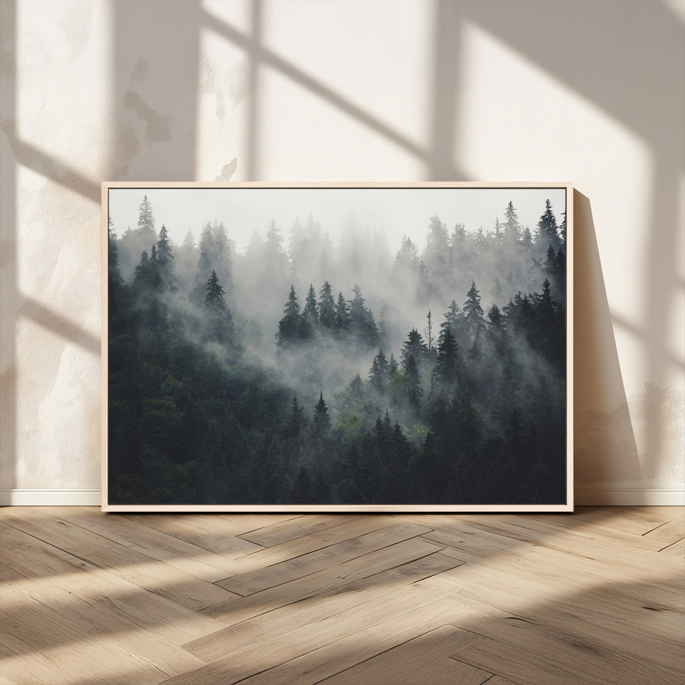 Nature Wall Decor - Serene Triptych Nature Print – Woodland