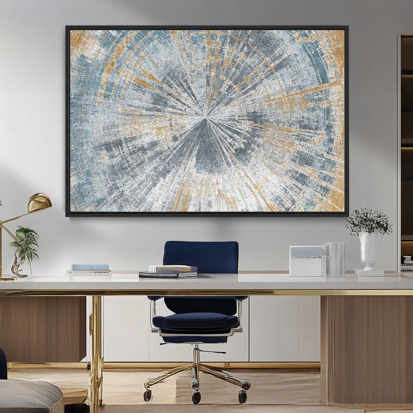 Radiant Abstract Wood Rings Canvas Art – Modern Triptych