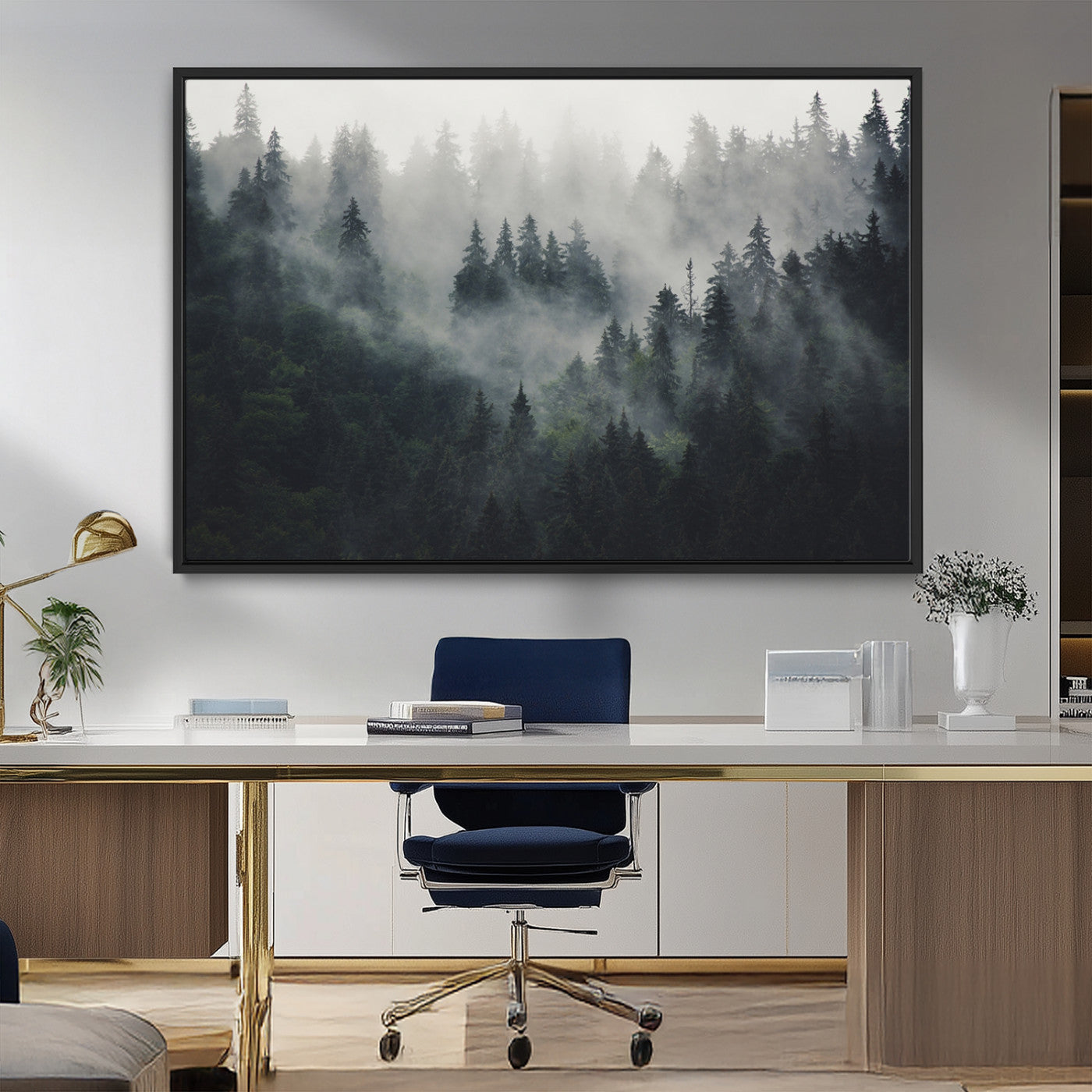 Nature Wall Decor - Serene Triptych Nature Print – Woodland