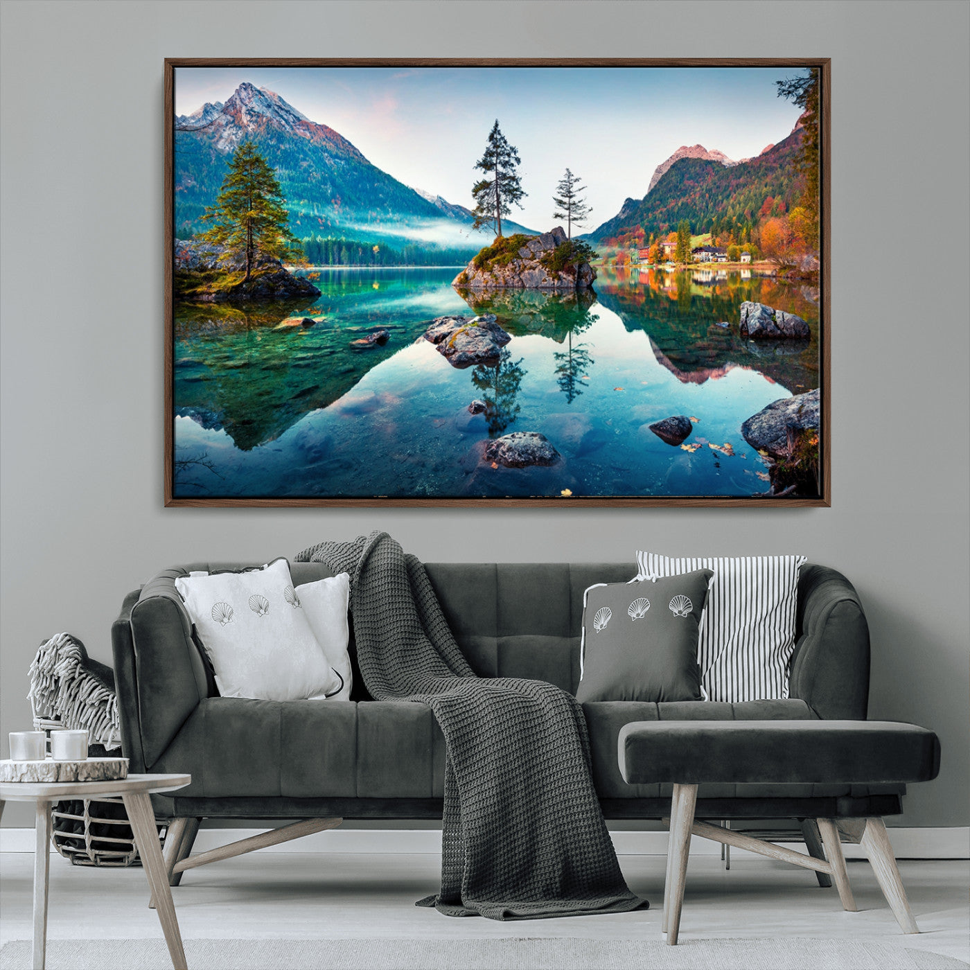 Crystal Clear Lake Wall Art | Mountains Wall Art Canvas | 3