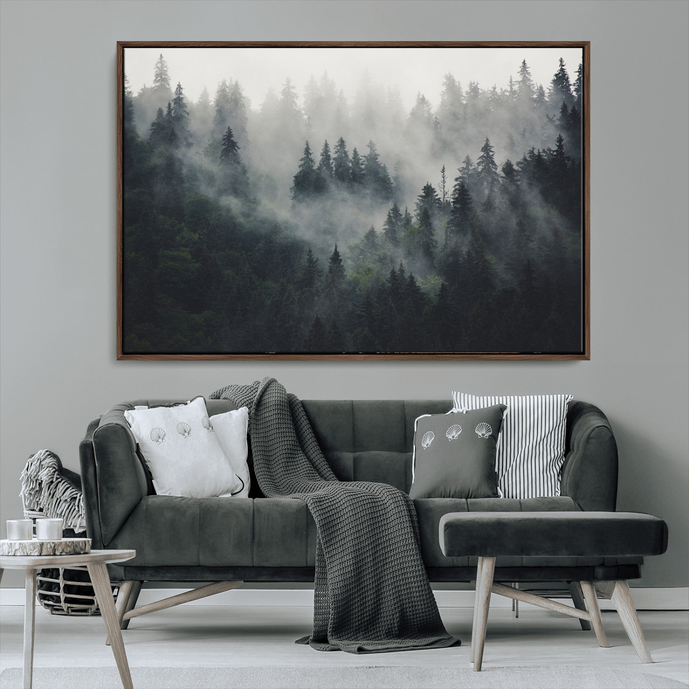 Nature Wall Decor - Serene Triptych Nature Print – Woodland