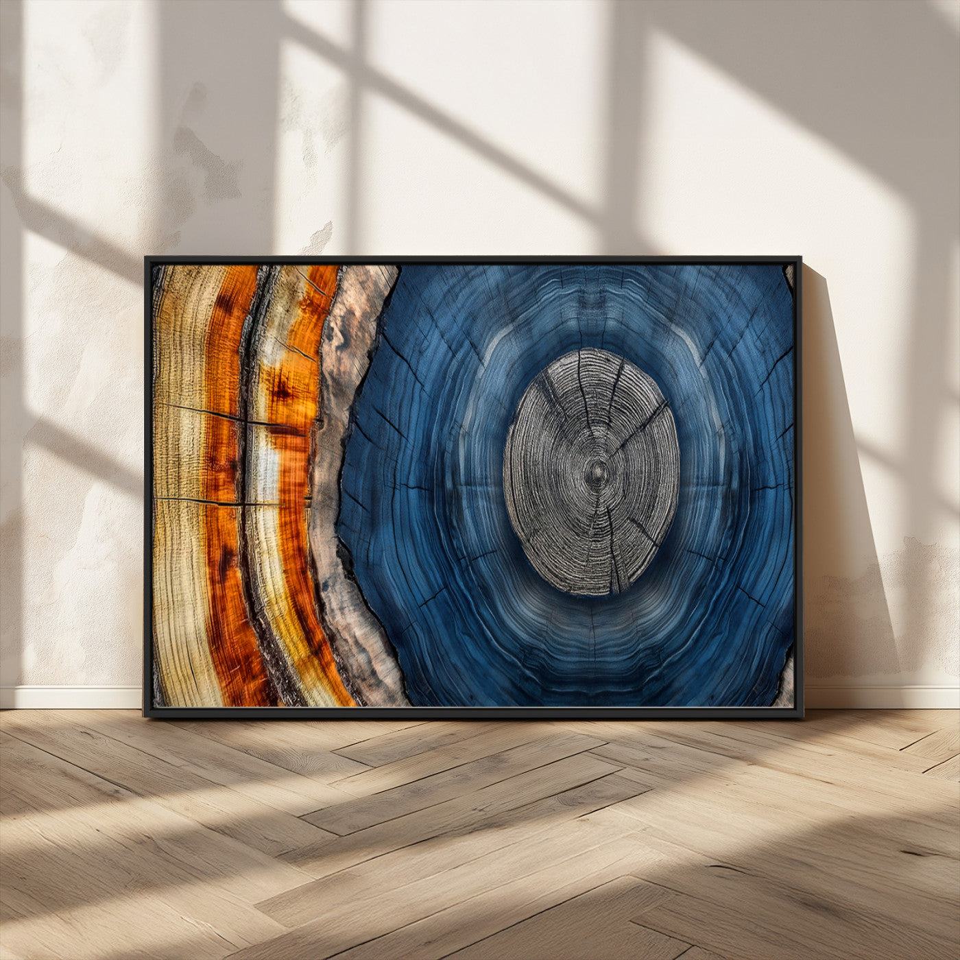 Abstract Tree Rings Wall Art Canvas Print – Modern Wood
