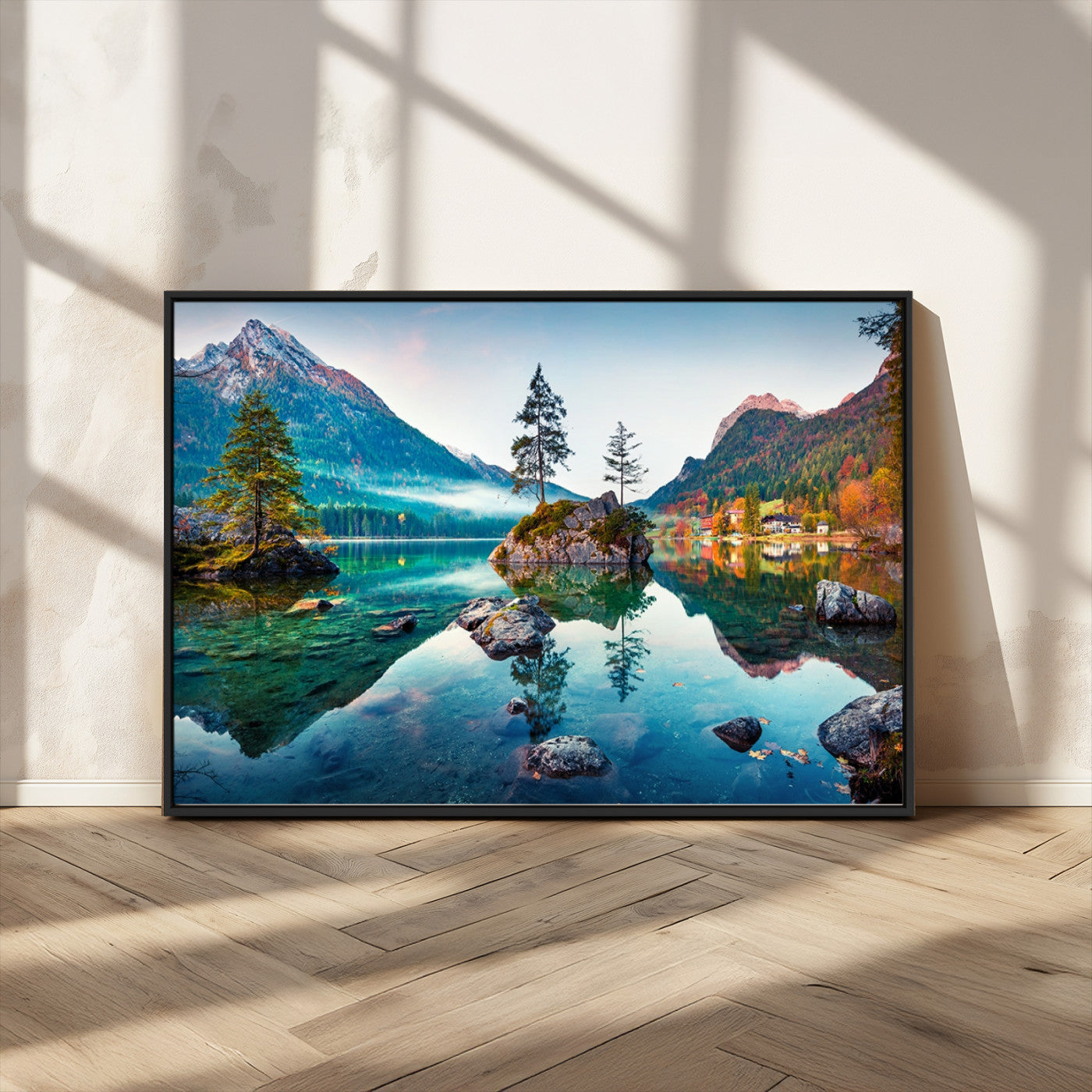 Crystal Clear Lake Wall Art | Mountains Wall Art Canvas | 3