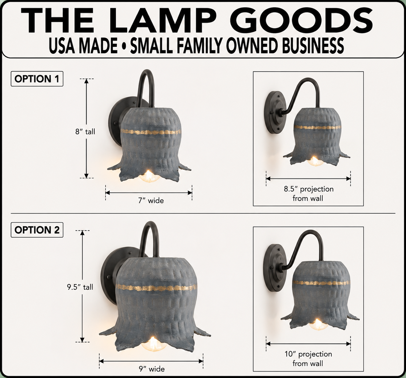 Lotus Farmhouse Wall Sconce Light
