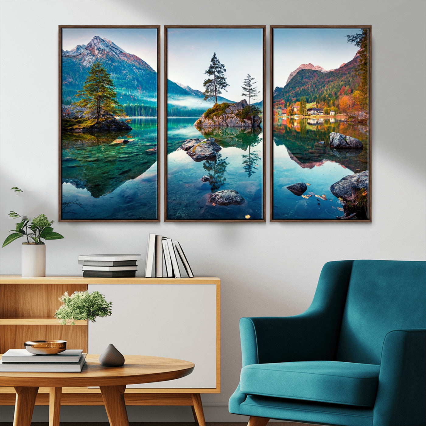 Crystal Clear Lake Wall Art | Mountains Wall Art Canvas | 3