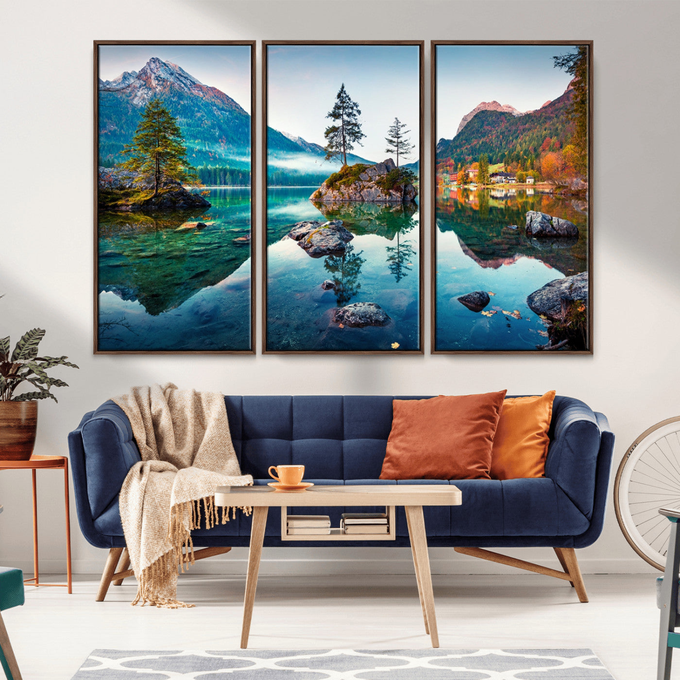 Crystal Clear Lake Wall Art | Mountains Wall Art Canvas | 3