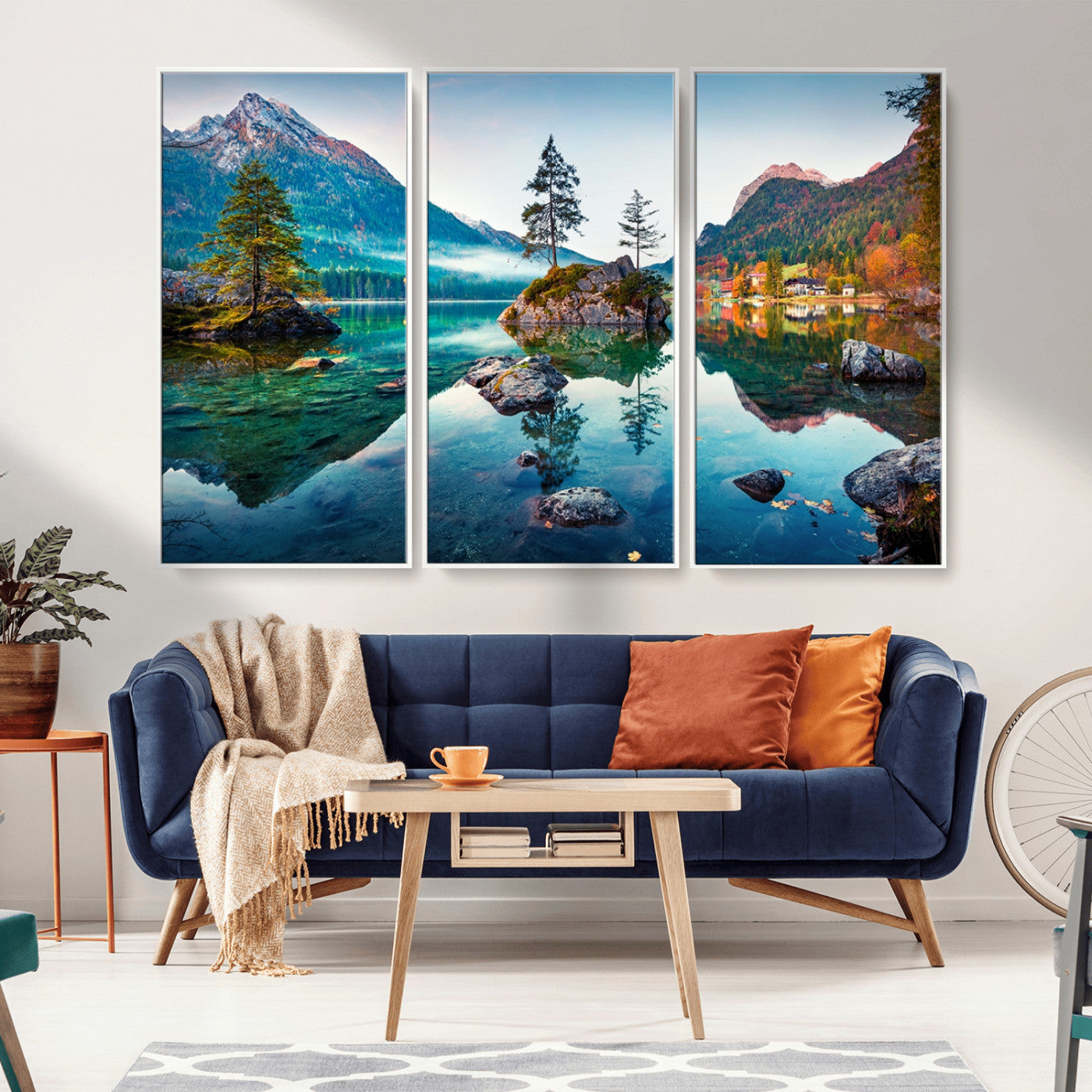 Crystal Clear Lake Wall Art | Mountains Wall Art Canvas | 3