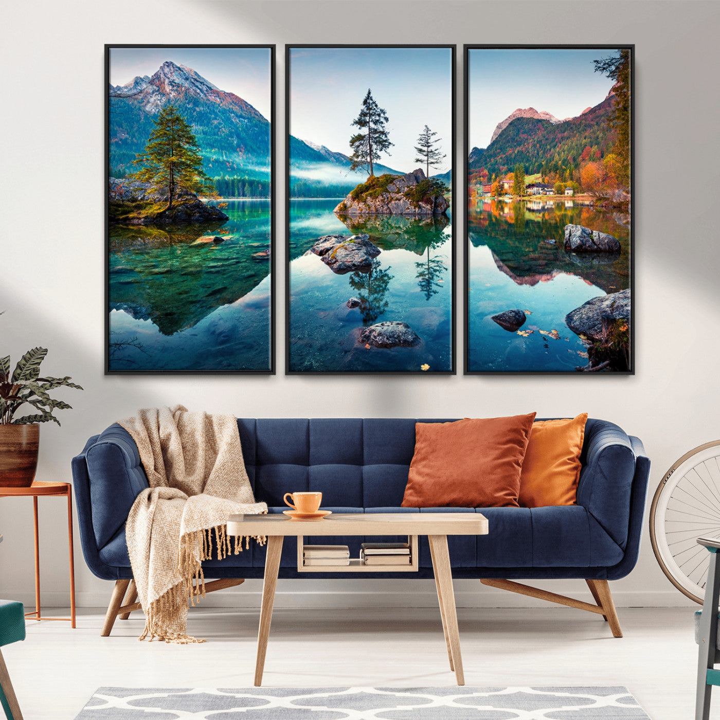 Crystal Clear Lake Wall Art | Mountains Wall Art Canvas | 3