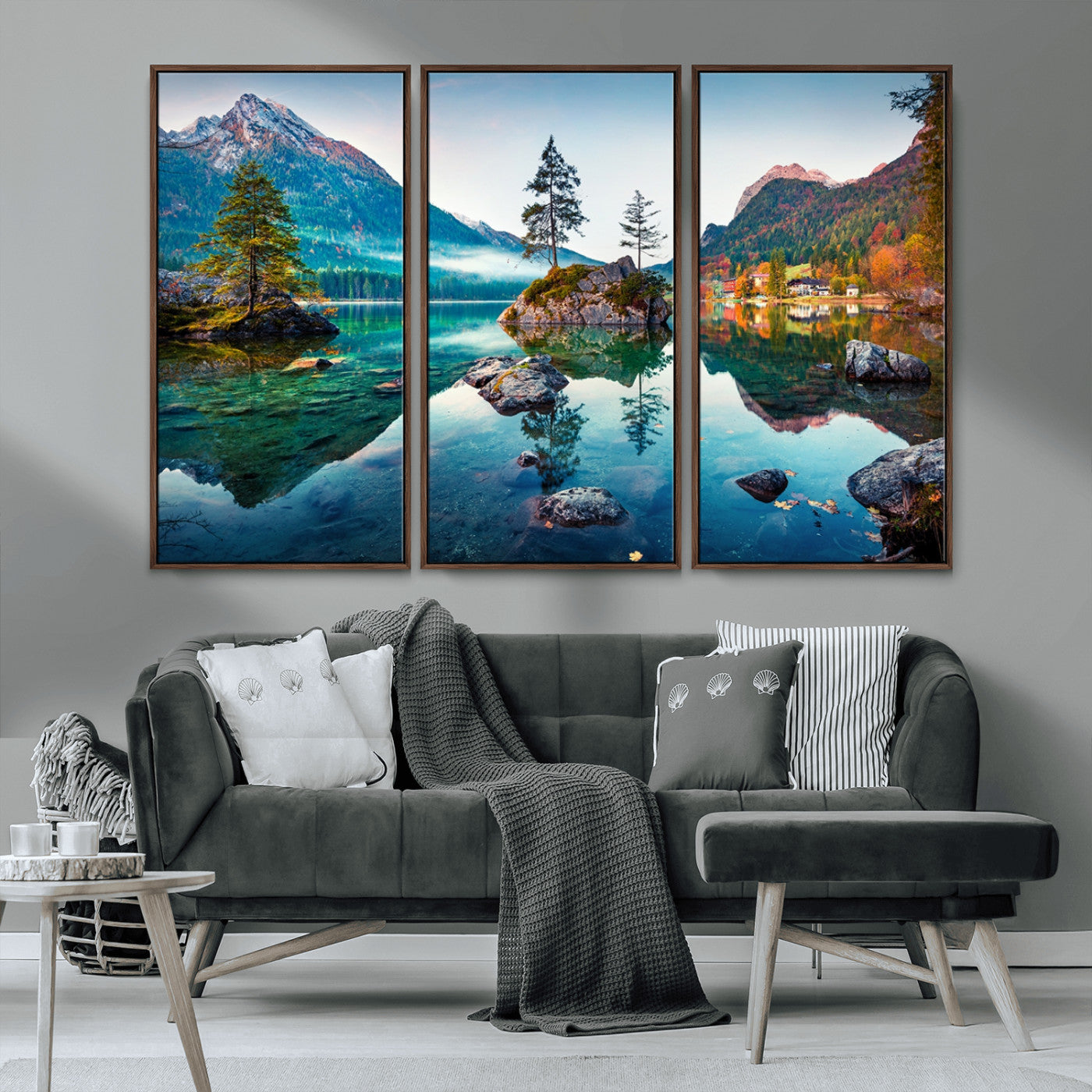 Crystal Clear Lake Wall Art | Mountains Wall Art Canvas | 3