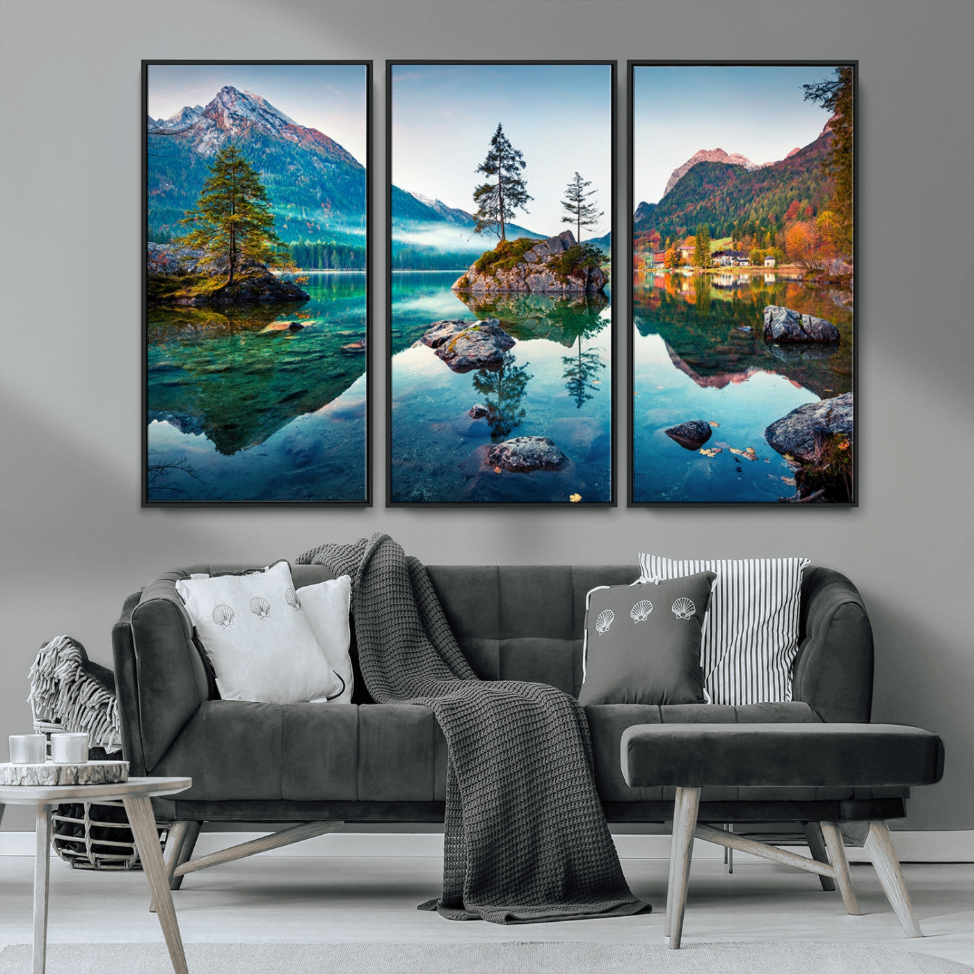 Crystal Clear Lake Wall Art | Mountains Wall Art Canvas | 3