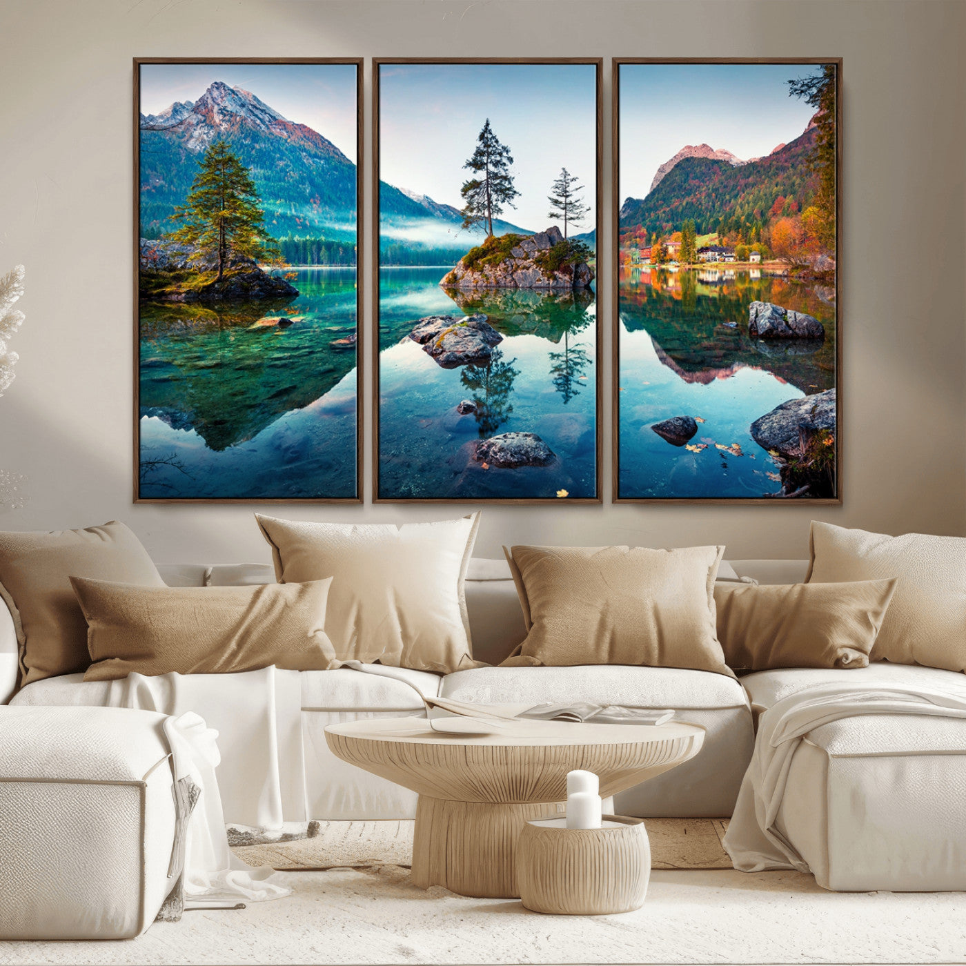Crystal Clear Lake Wall Art | Mountains Wall Art Canvas | 3