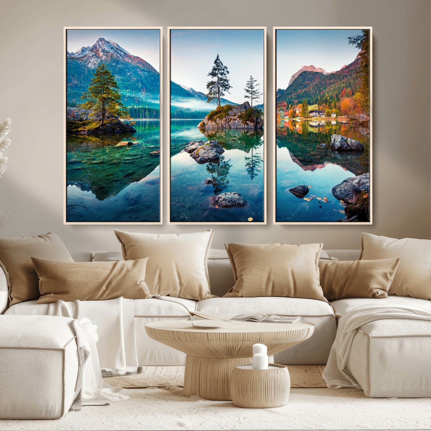 Crystal Clear Lake Wall Art | Mountains Wall Art Canvas | 3