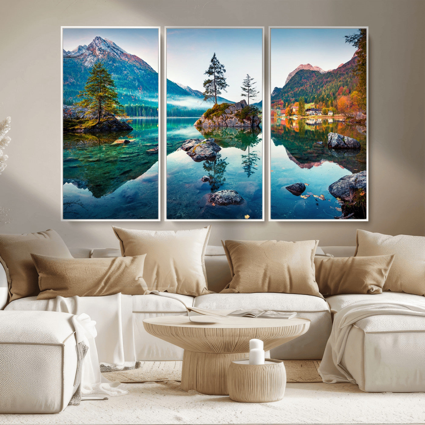 Crystal Clear Lake Wall Art | Mountains Wall Art Canvas | 3