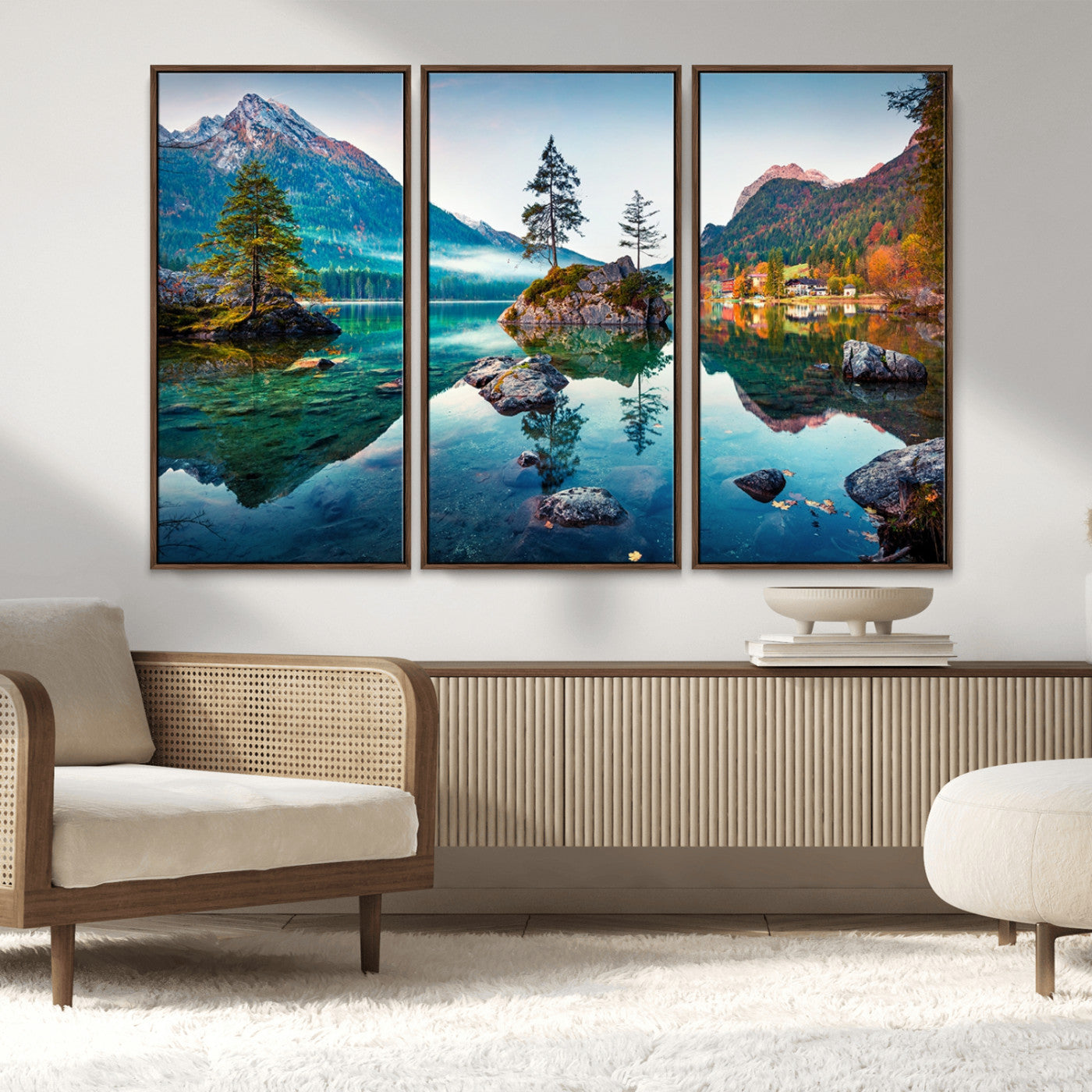 Crystal Clear Lake Wall Art | Mountains Wall Art Canvas | 3
