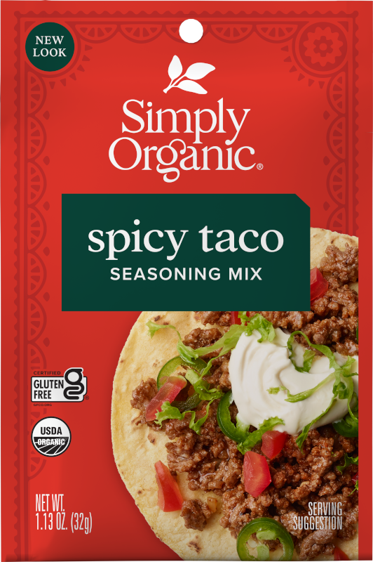 Spicy Taco Seasoning Mix, Certified Organic, Vegan, 1.13 Oz