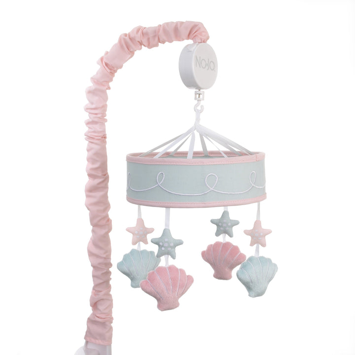 NoJo Sugar Reef Mermaid Nursery Crib Musical Mobile with Sea Shells & Stars