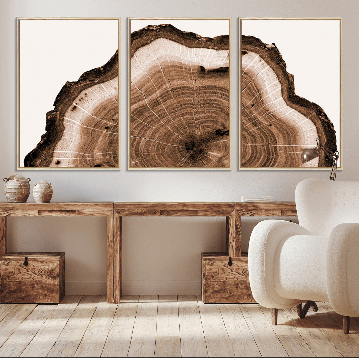 Rustic Wood Rings Wall Art | Nature-Inspired Tree Ring