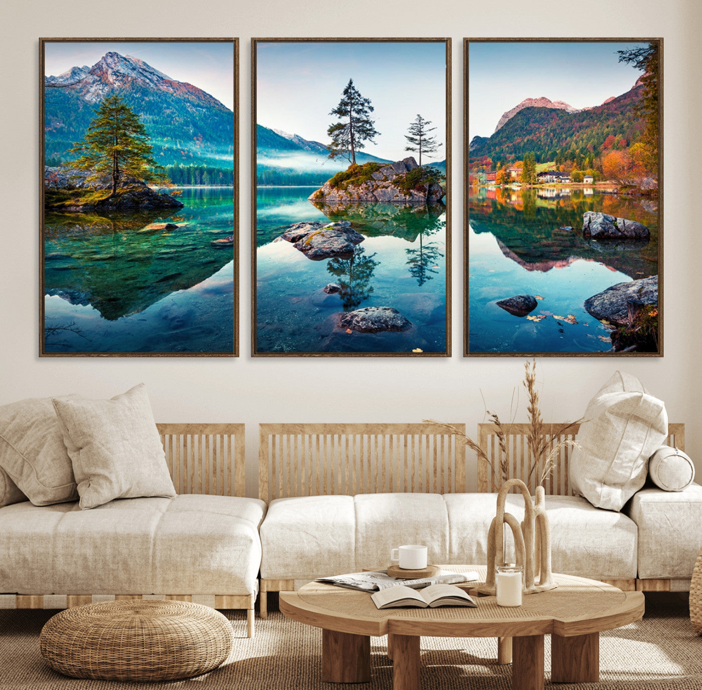 Crystal Clear Lake Wall Art | Mountains Wall Art Canvas | 3