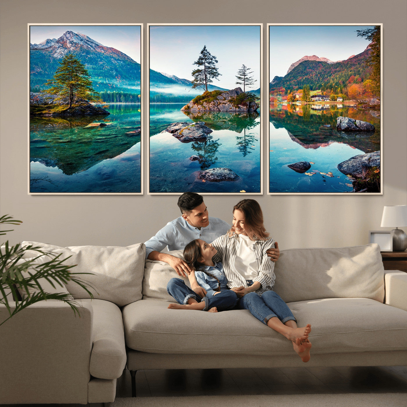 Crystal Clear Lake Wall Art | Mountains Wall Art Canvas | 3