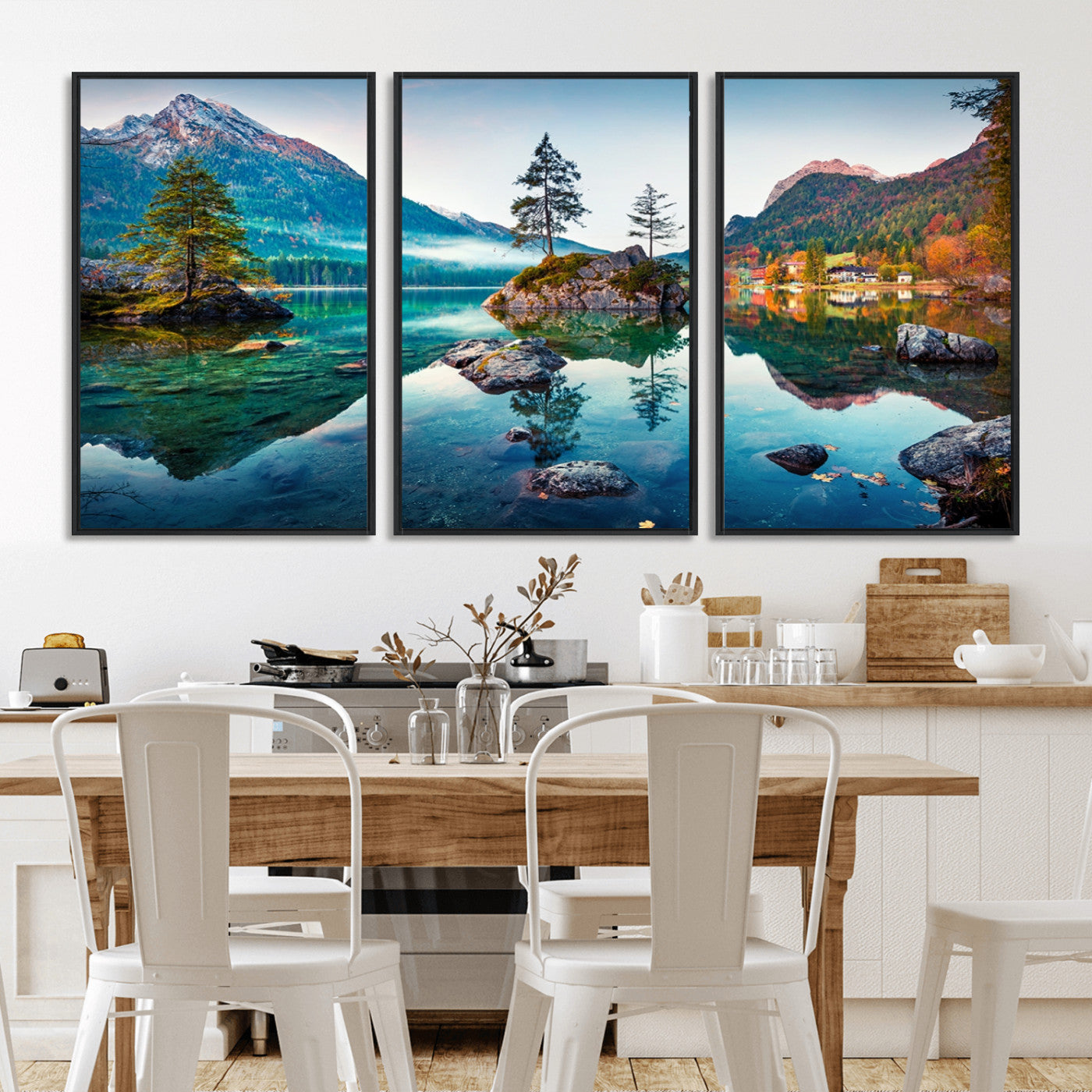 Crystal Clear Lake Wall Art | Mountains Wall Art Canvas | 3