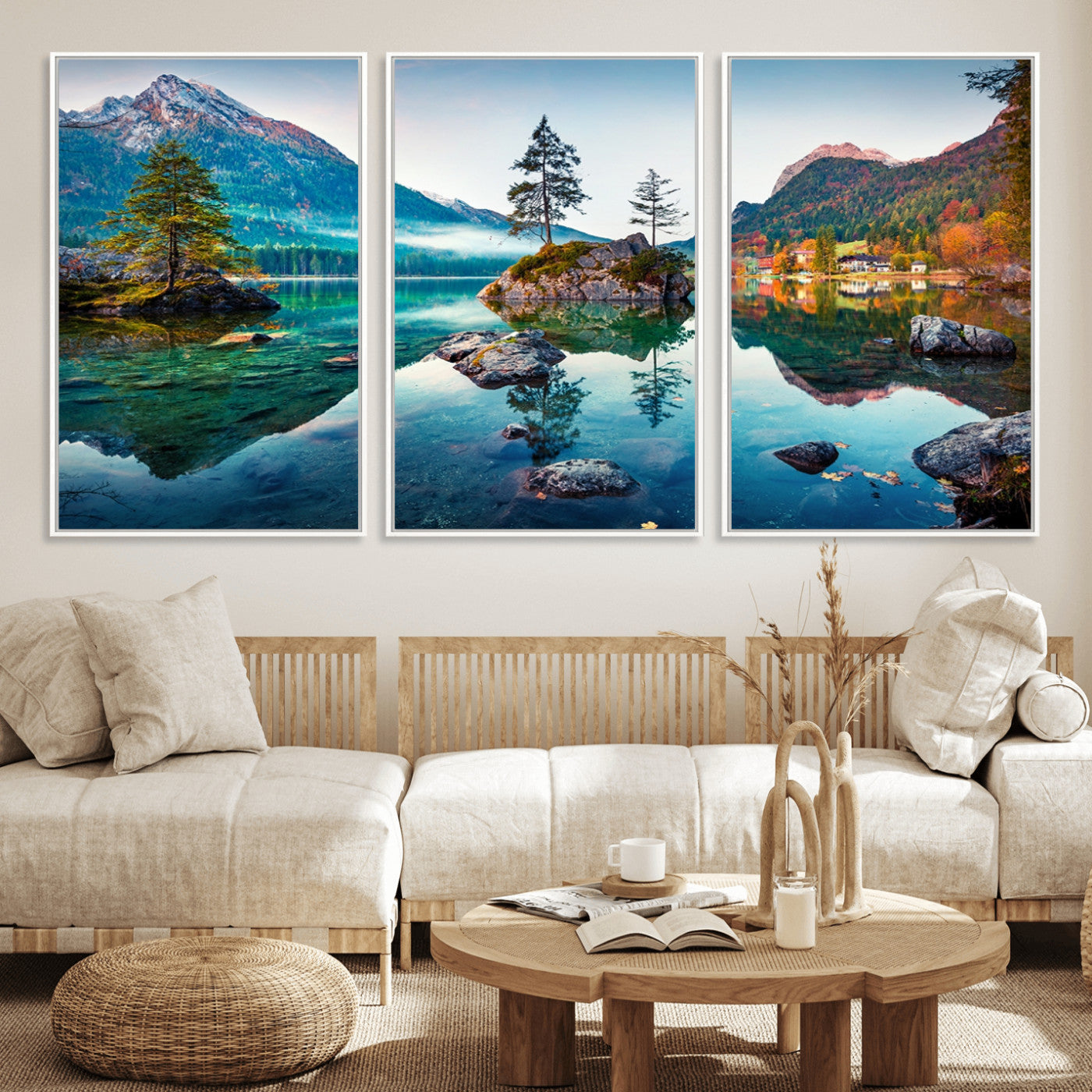 Crystal Clear Lake Wall Art | Mountains Wall Art Canvas | 3