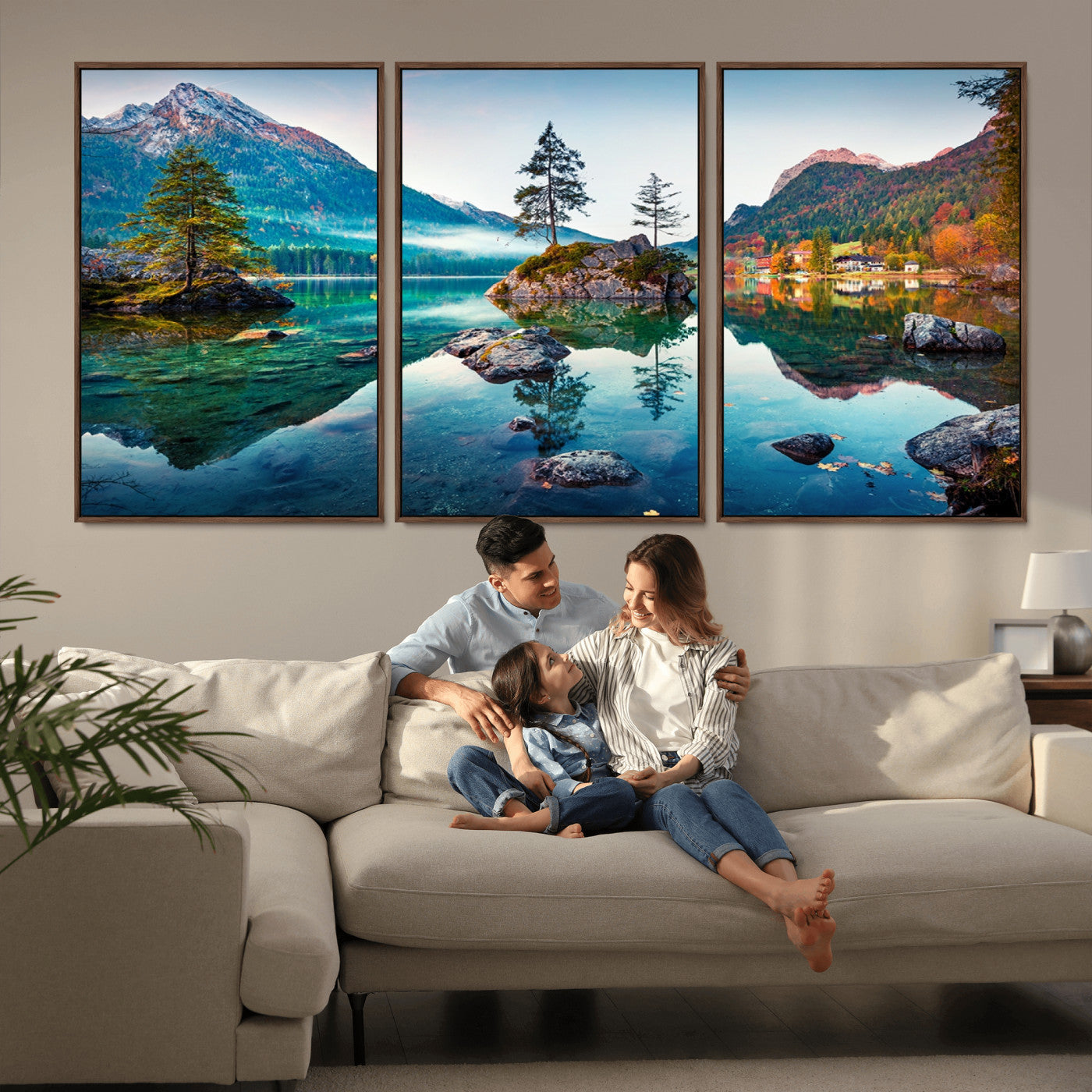 Crystal Clear Lake Wall Art | Mountains Wall Art Canvas | 3