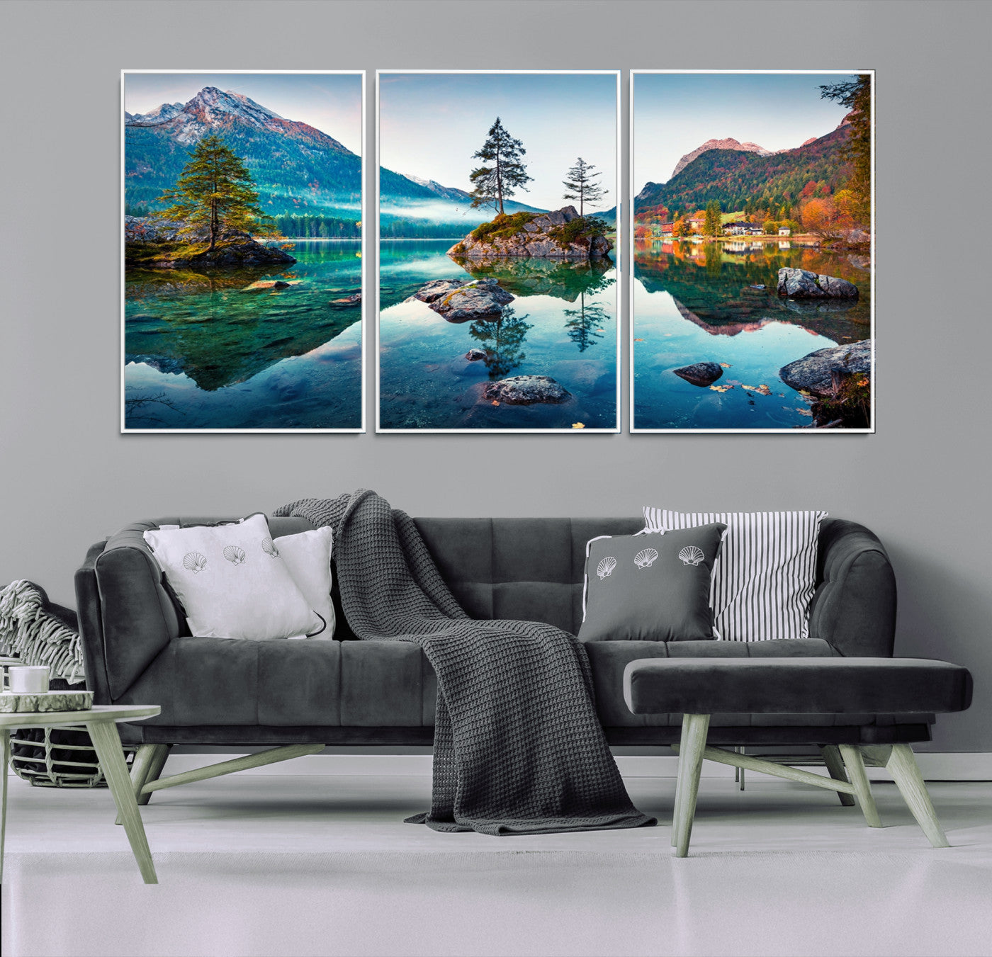 Crystal Clear Lake Wall Art | Mountains Wall Art Canvas | 3
