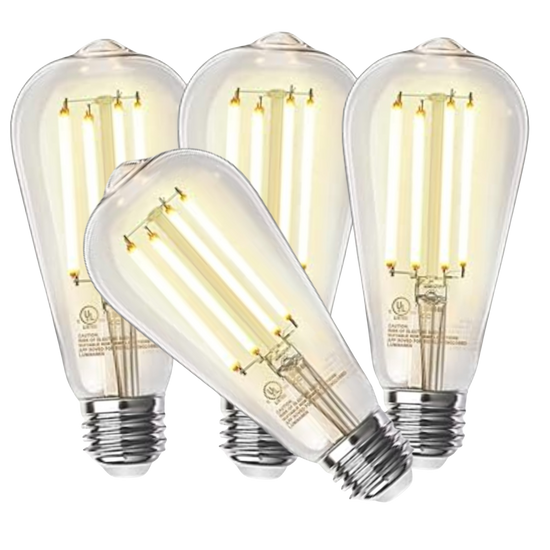 4 Pack - Dimmable Teardrop LED Vintage 60W Eq.