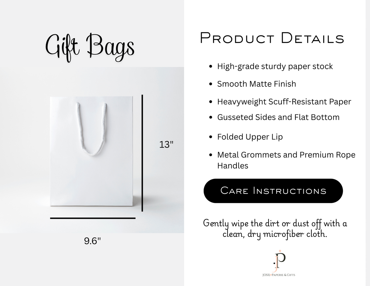 Green Toile Gift Bag | Luxury Gift Bag by JOSIL Paperie