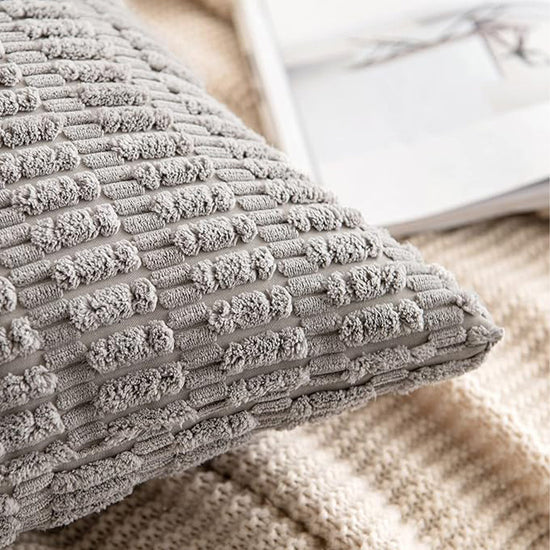 18"x18" tufted dot corduroy throw pillow 16 colors soft 3d dotted texture  450g insert included