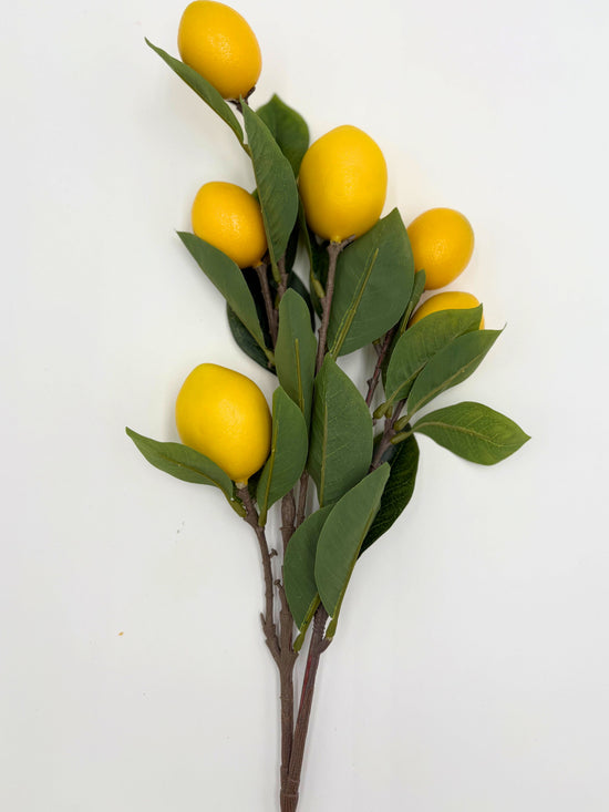 Artificial Lemon Stems - Bundle of 3