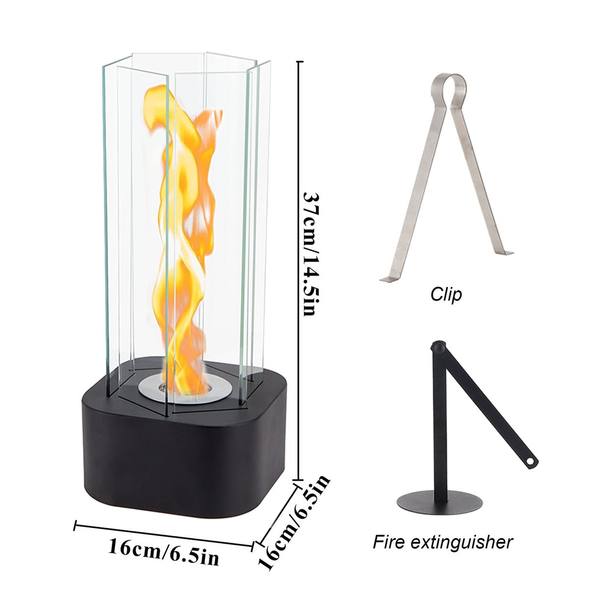 Hexagonal Clean-Burning Fuel Vented-Free Fireplace