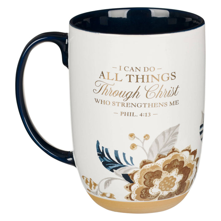Mug Blue/Brown All Things Phil. 4:13