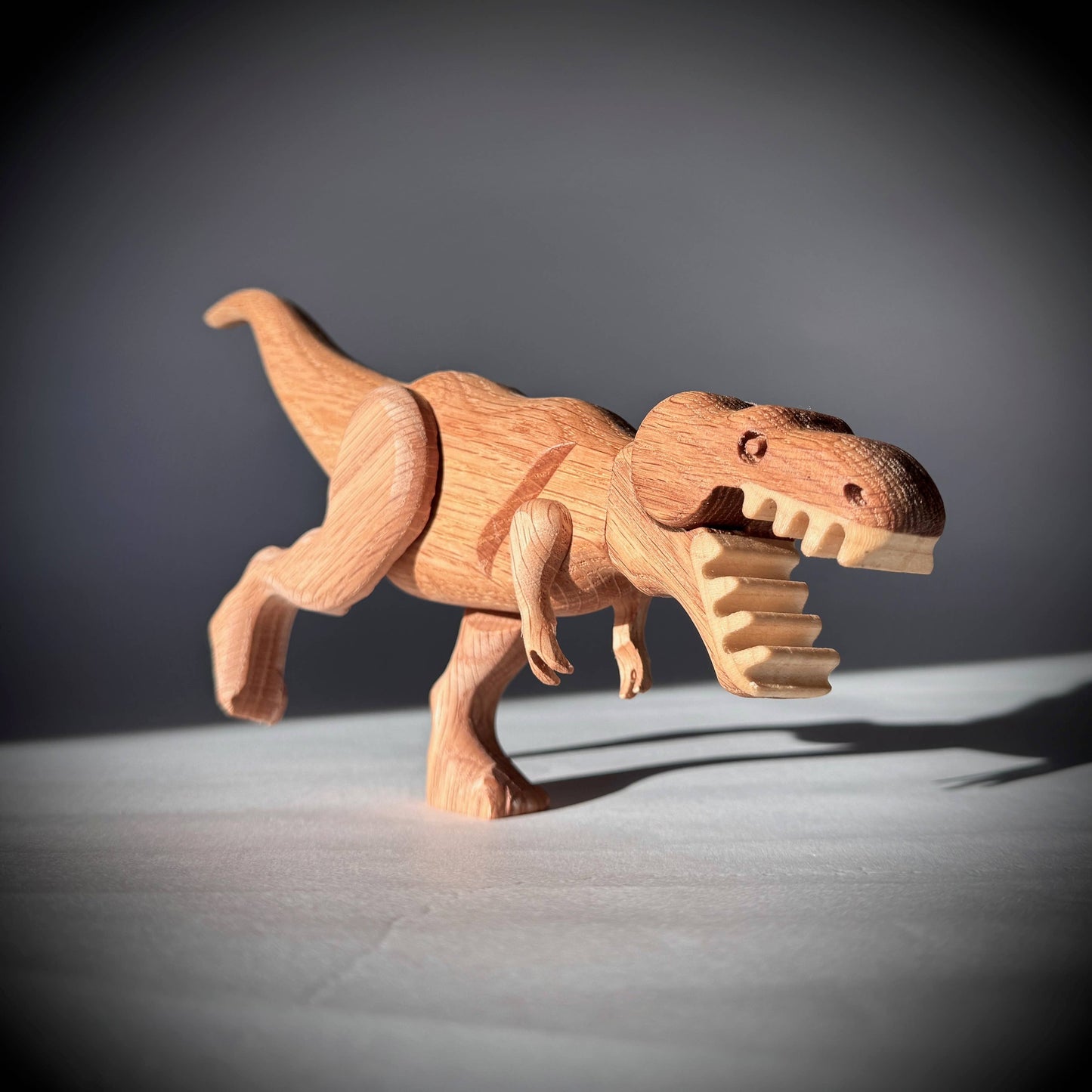 Wooden Tyrannosaurus Dinosaur with Magnetic Joints