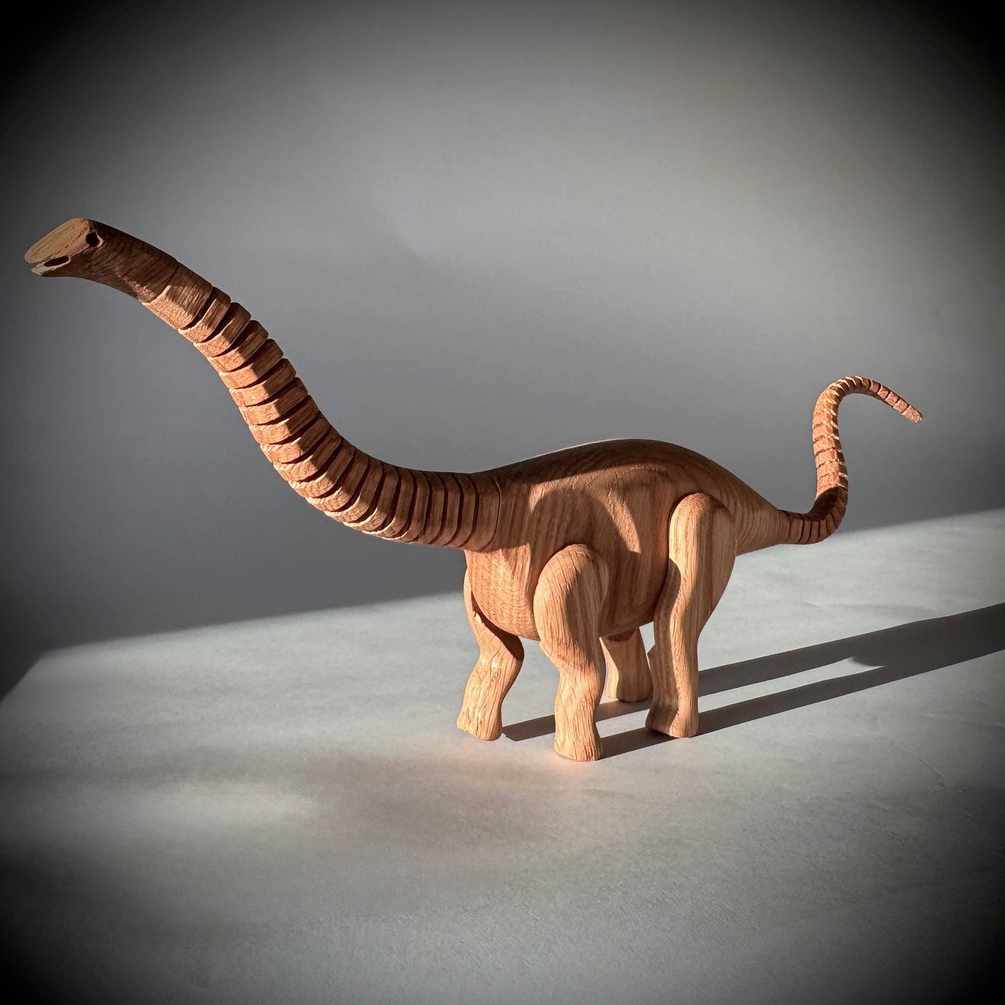 Wooden Apatosaurus Dinosaur with Magnetic Joints