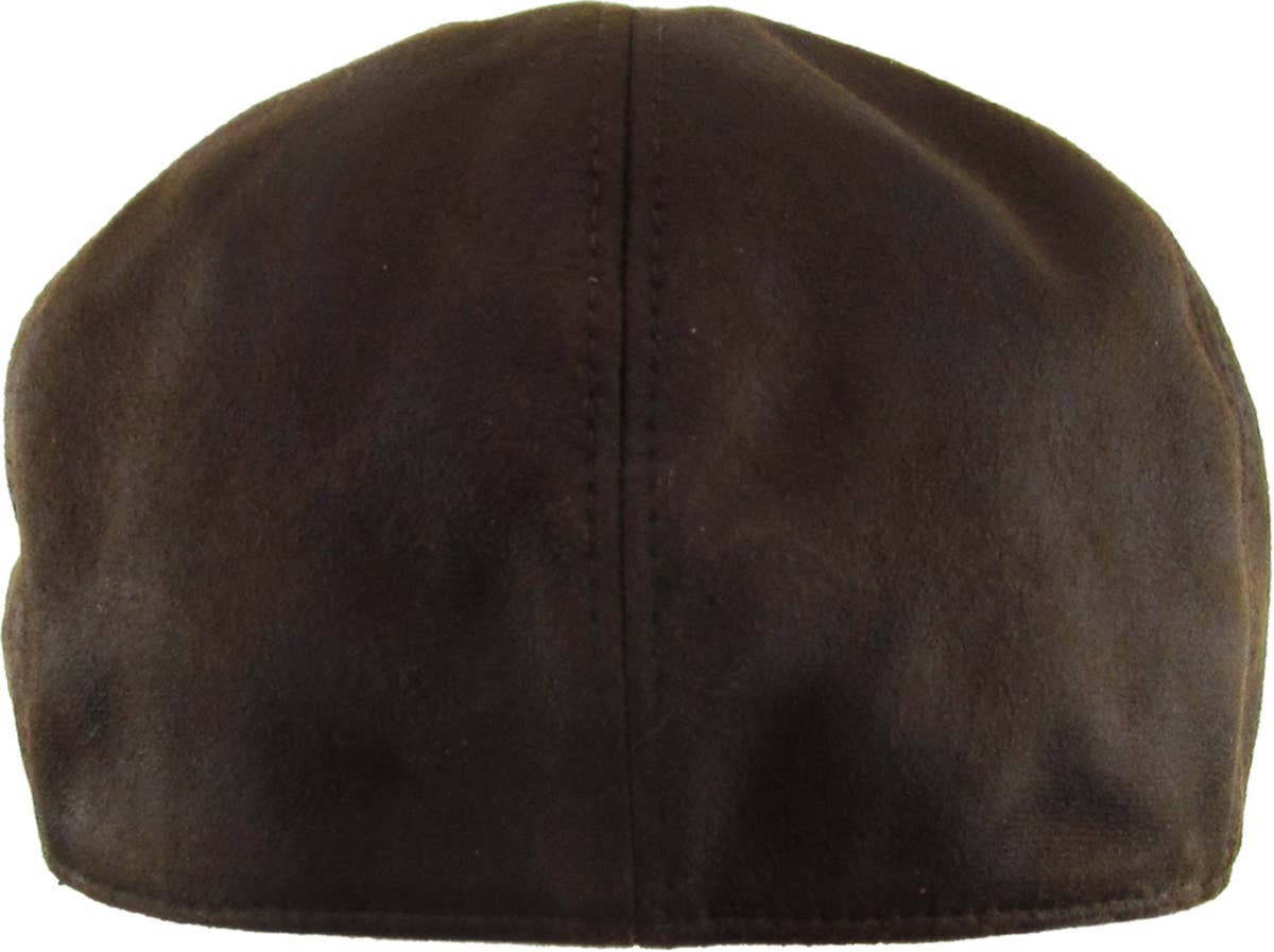 Faux Leather Ascot Ivy Newsboy Hat