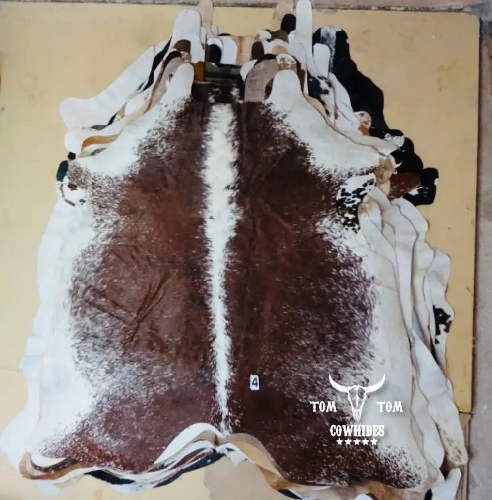 Cowhide Rug Combo Set Large Size 3 pcs Approx. 6x6 Feet