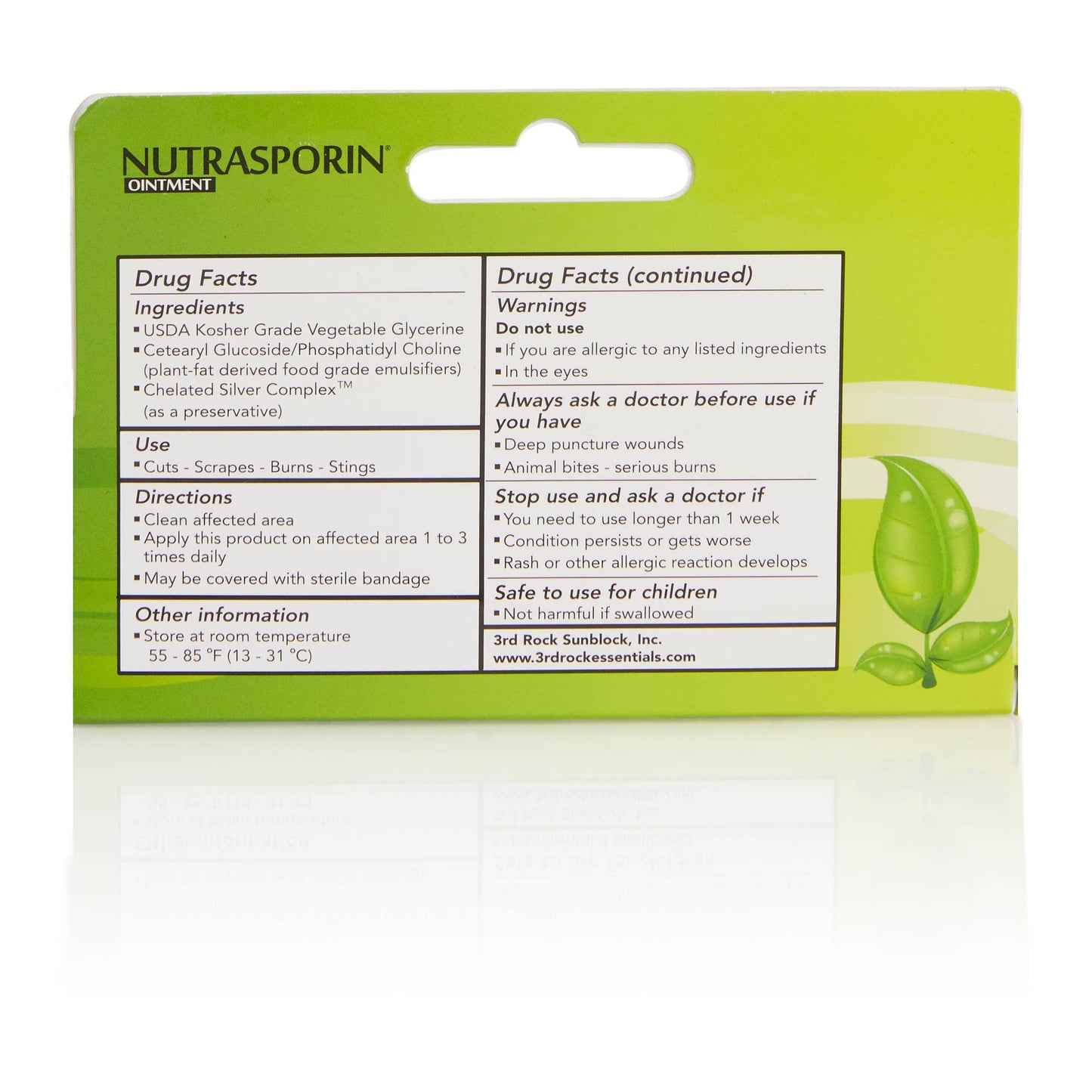 NUTRASPORIN® – Natural Alternative to Antibiotic Ointment with Chelated Silver Oxide (Vegan, 100ppm)