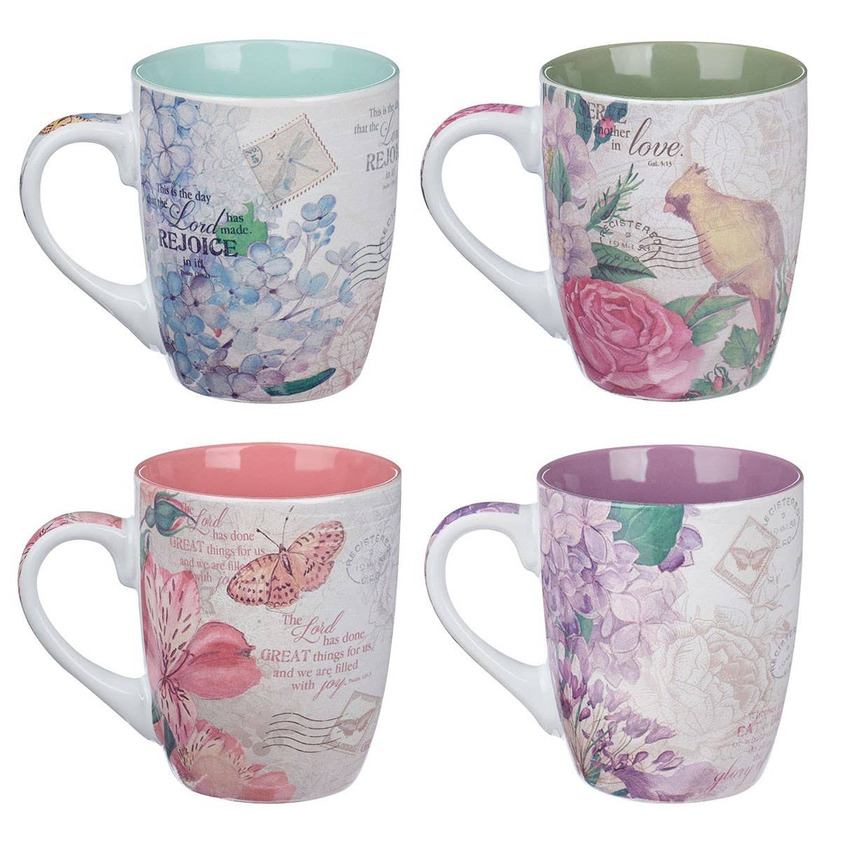 Mug Set 4pc Floral Inspirations