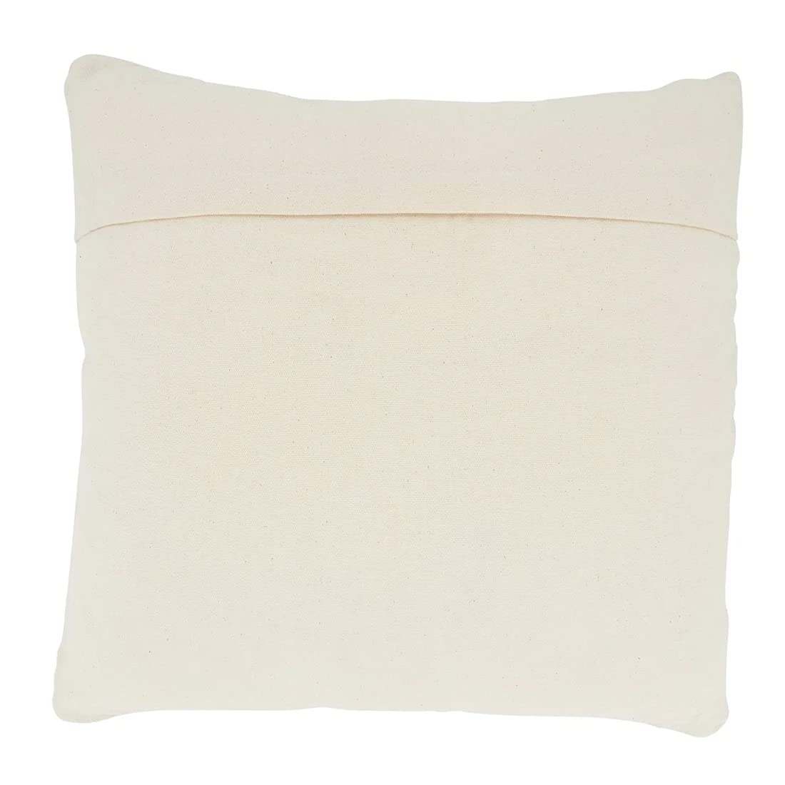 Fennco Styles Moroccan Tufted Cotton Decorative Throw Pillow 18" W x 18" L - Natural Square Cushion for Home, Couch, Living Room, Bedroom, Office and Holiday Décor
