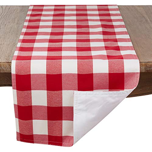 Buffalo Plaid Collection Classic Checked Cotton Blend Table Linens